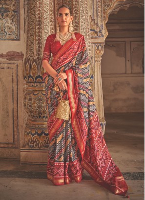 Multi Colour Weaving Saree