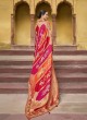 Pink and Orange Wedding Classic Silk Saree