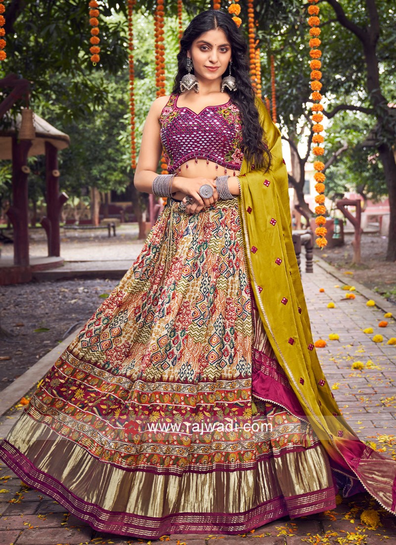 Farah Talib Aziz. Riha Saffron Lehenga Choli