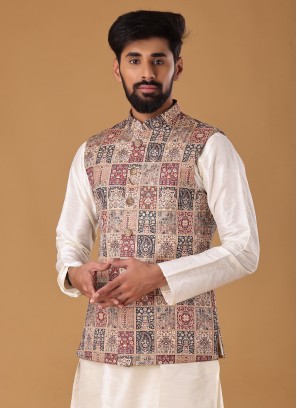 Multi Print Readymade Nehru Jacket