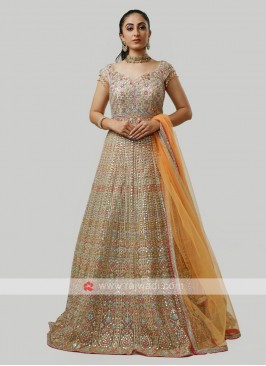 Multicolor Net Gown