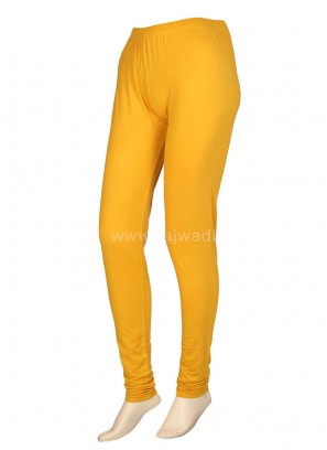 Yellow Plain Color Indian Churidar Pants 100% Cotton-Tights Kurti Salwar  Kameez