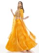 Mustard Organza Dori Work Trendy Lehenga Choli