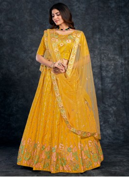 Mustard Yellow Designer Lehenga Choli