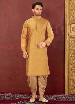 Mustard Yellow Dhoti Style Kurta Set