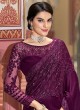 Mystic Dark Purple Designer Silk Saree