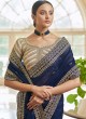 Navy Blue Color Classic Saree