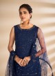 Navy Blue Georgette Festival Designer Palazzo Salwar Suit