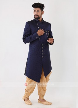 Navy Blue Mens Indo-Western