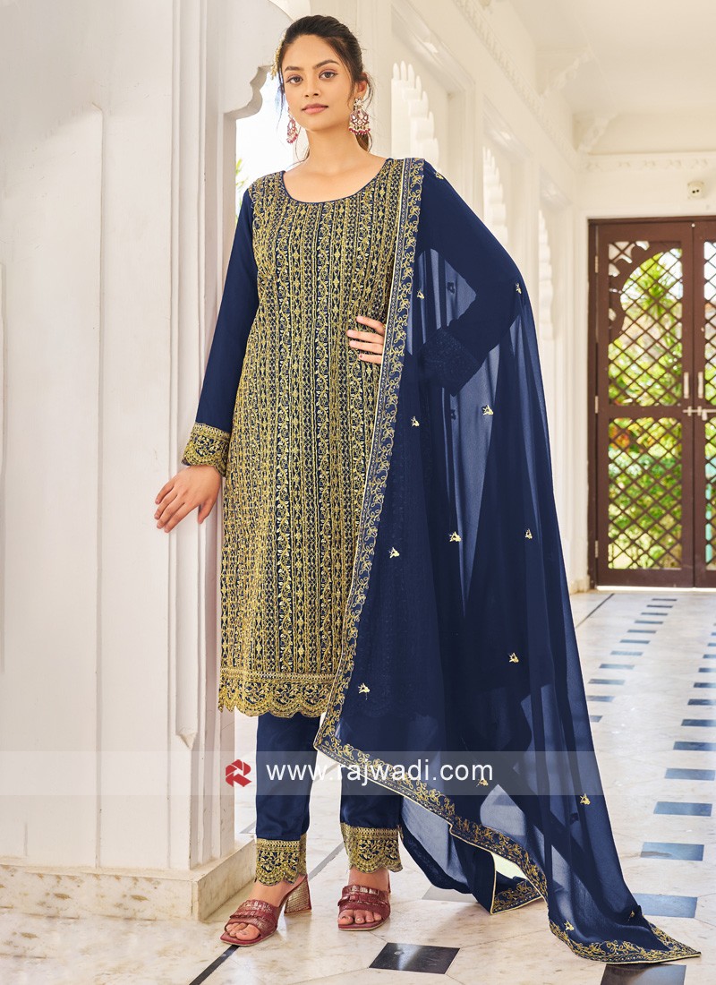 Buy REYA Women's Georgette Self design Anarkali Regular Wear Salwar Suit  Dress Material at Amazon.in