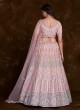 Baby Pink Embroidered Lehenga Choli For Wedding