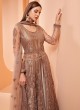 Net Brown Designer Salwar Kameez