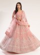 Net Designer Lehenga Choli in Pink