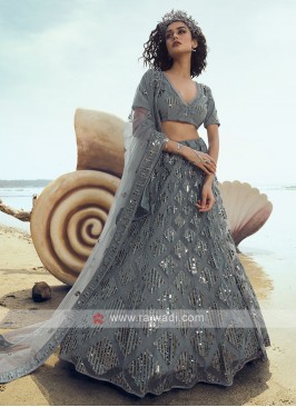 Net Sequins Work Lehenga Choli