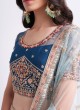 Beautiful Blue Net Designer A Line Lehenga Choli