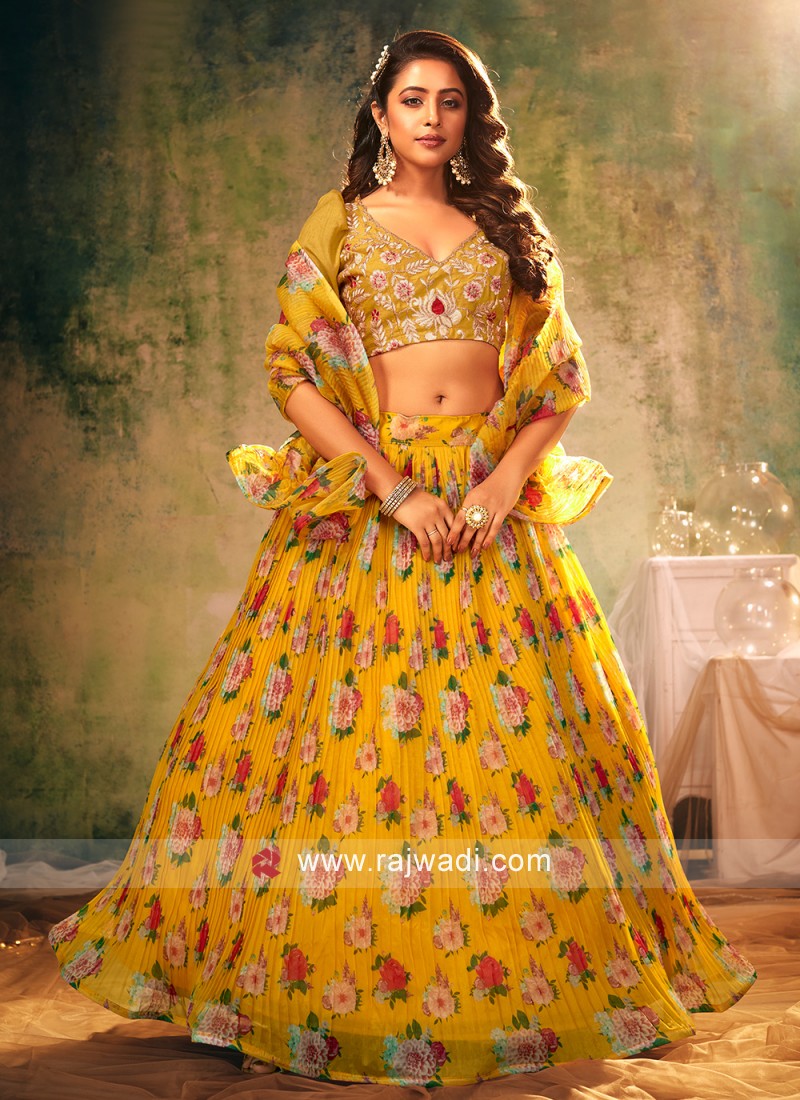 Party Wear Yellow Net Lehenga Choli, Dry Clean at Rs 899 in Dehradun