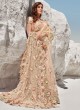 Net Zari Bollywood Saree in Peach