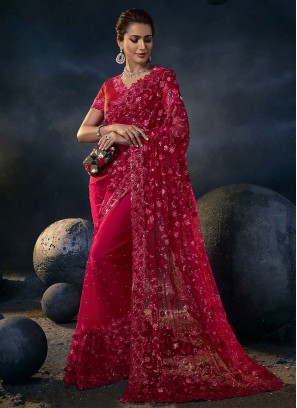 Gorgeous Red Sequins Designer Saree