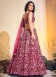 Elegant Deep Pink Embroidered Net Lehenga Choli