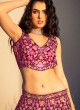 Elegant Deep Pink Embroidered Net Lehenga Choli