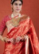 Gorgeous Orange Kanjivaram Wedding Saree