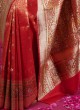 Gorgeous Orange Kanjivaram Wedding Saree