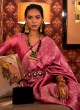 Deep Pink Weaving Work Traditional Wear Saree