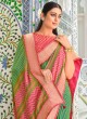 Graceful Green Brasso Saree