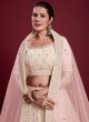 Off White Georgette Wedding Lehenga Choli