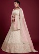 Off White Georgette Wedding Lehenga Choli