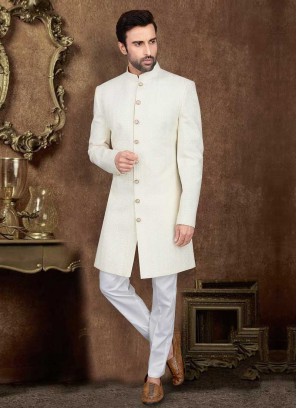 Off-White Lucknowi Work Indo-Western