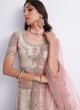 Off White Net Designer Lehenga Choli