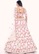 Off White Sequins and Zircon Embellished Net Lehenga Choli