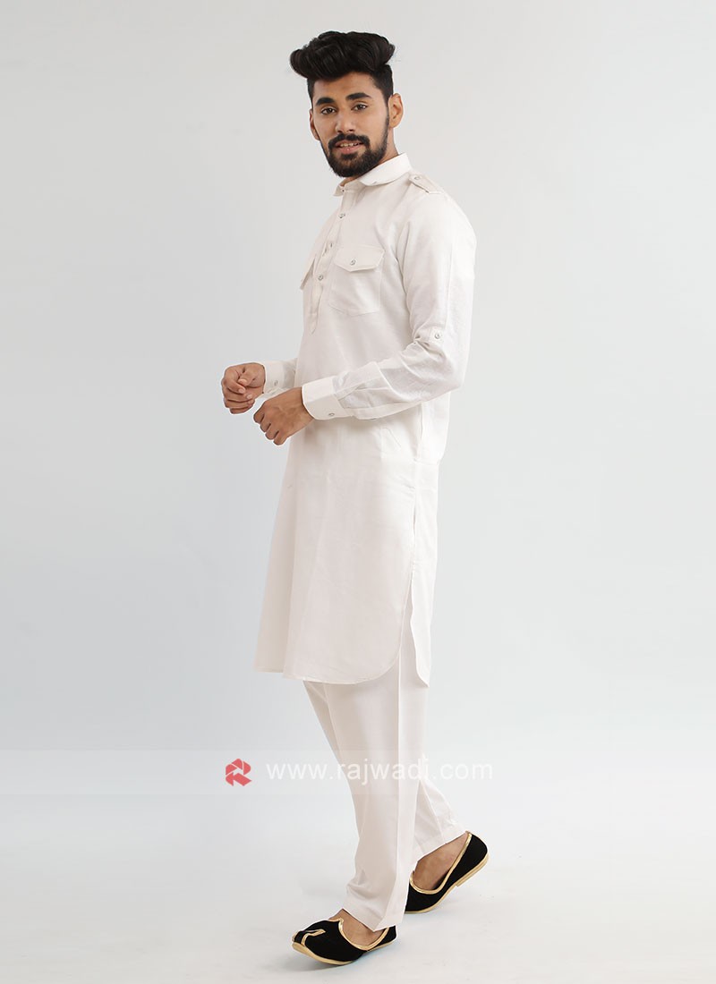 Off White Pathani Suit