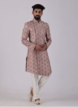 Onion Pink And Off White Color Indowestern For Men