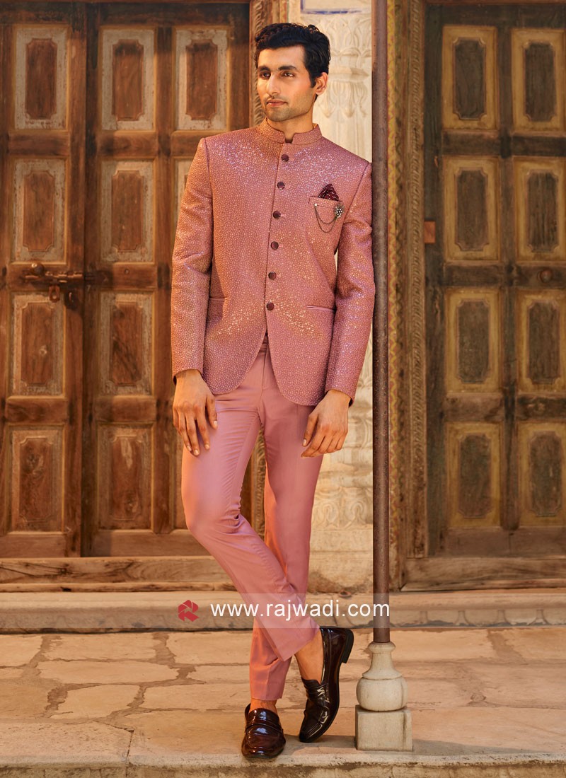 Bright Pink Orange Salwar Suit - Absolutely Desi
