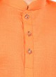 Solid Orange Color Kurta Pajama