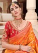 Orange Designer Gaji Silk Saree