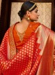 Orange Weaving Traditional Designer Saree