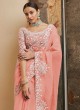 Organza Designer Traditional Saree in Pink