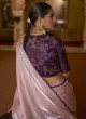 Peach Organza Saree Embellished with Stone Work