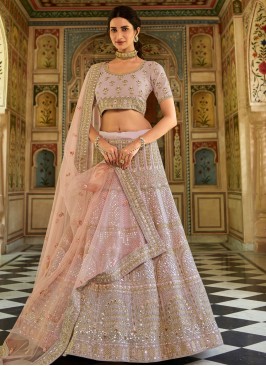 Peacock Green cotton silk Lehenga choli - V4Fashions