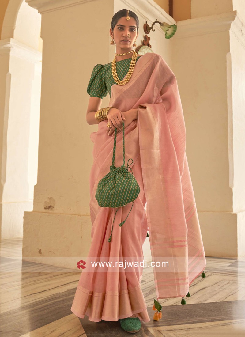 Plain fancy outlet saree