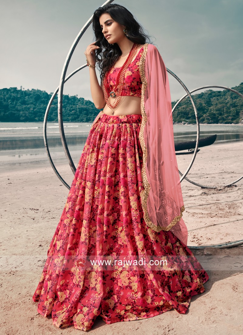 Red Lehenga Choli For Women Digital Print Festive Wear Lengha Choli With  Dupatta,indian Traditional Wedding Bridal Ghagra Choli at Rs 2799.00 |  Surat| ID: 26440700130