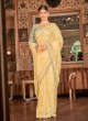 Soft Yellow Organza Zari Saree