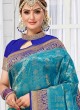 Eye Catching Blue And Royal Blue Color Banarasi Silk Saree