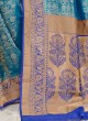 Eye Catching Blue And Royal Blue Color Banarasi Silk Saree