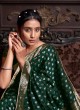 Stunning Green Banarasi Silk Traditional Saree