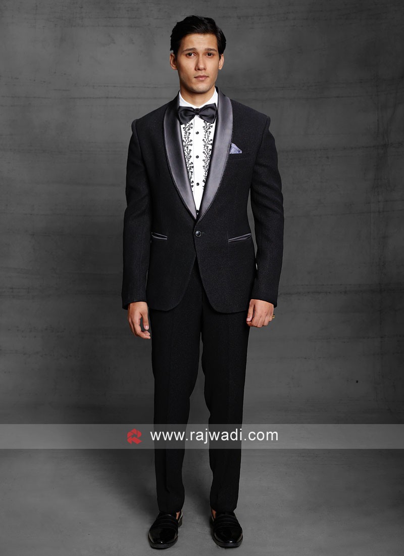 Party Wear Suit In Black Color