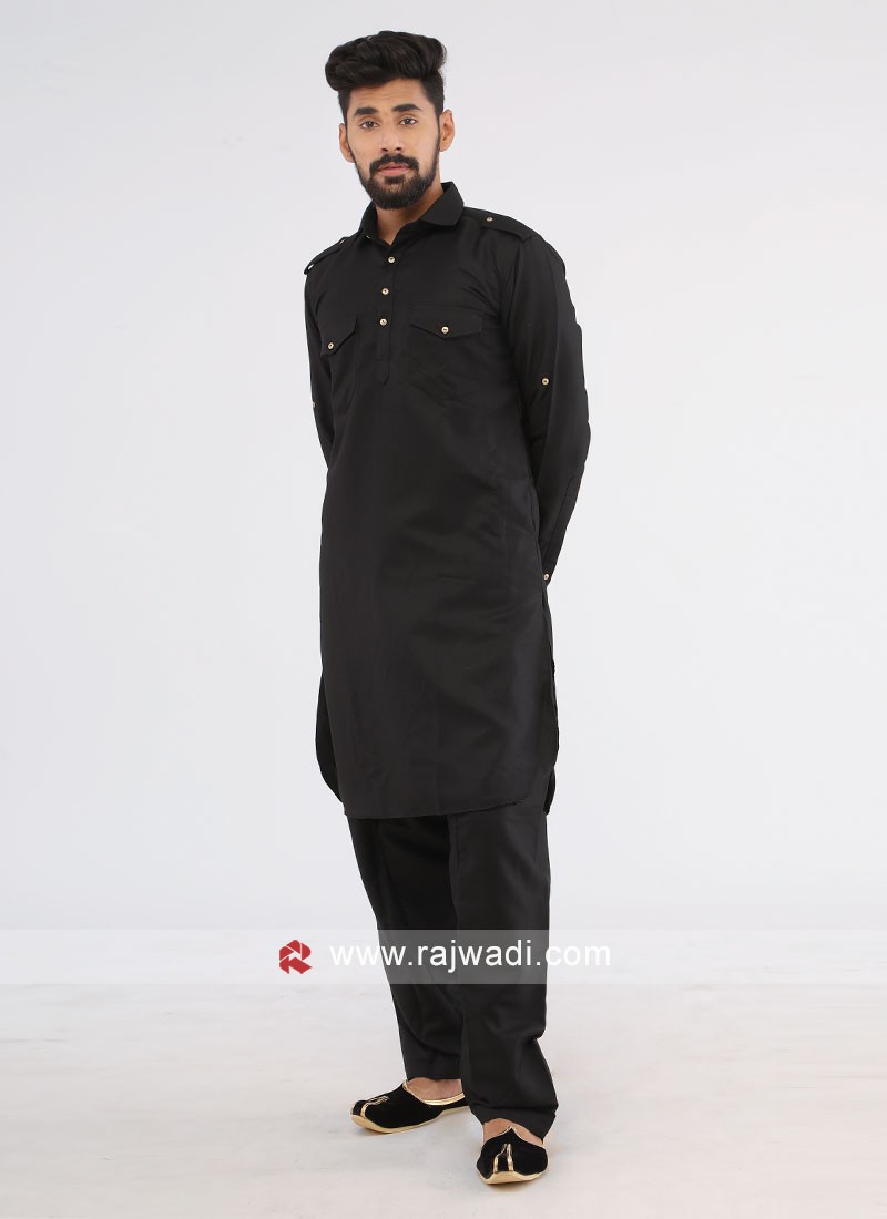 Black discount pathani look